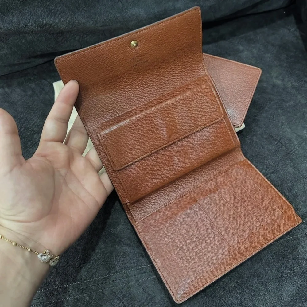 2 piece Louis Vuitton Monogram Trifold Wallet and Insert - Picture 9 of 13